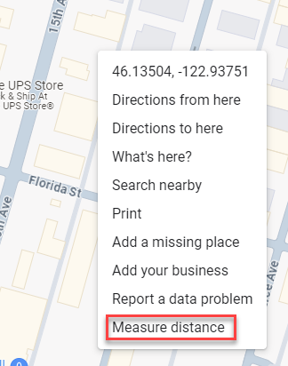Google Maps Distance Tool